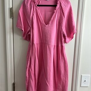 Old Navy Pink Ruffle-Trim Top